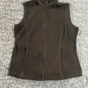 L.L. Bean Taupe Fleece Vest